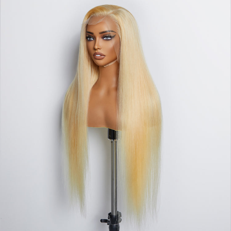Tedhair 26-30 Inches Pre-Plucked 13"x4" #613 Straight Lace Frontal Wig 200% Density-100% Human Hair