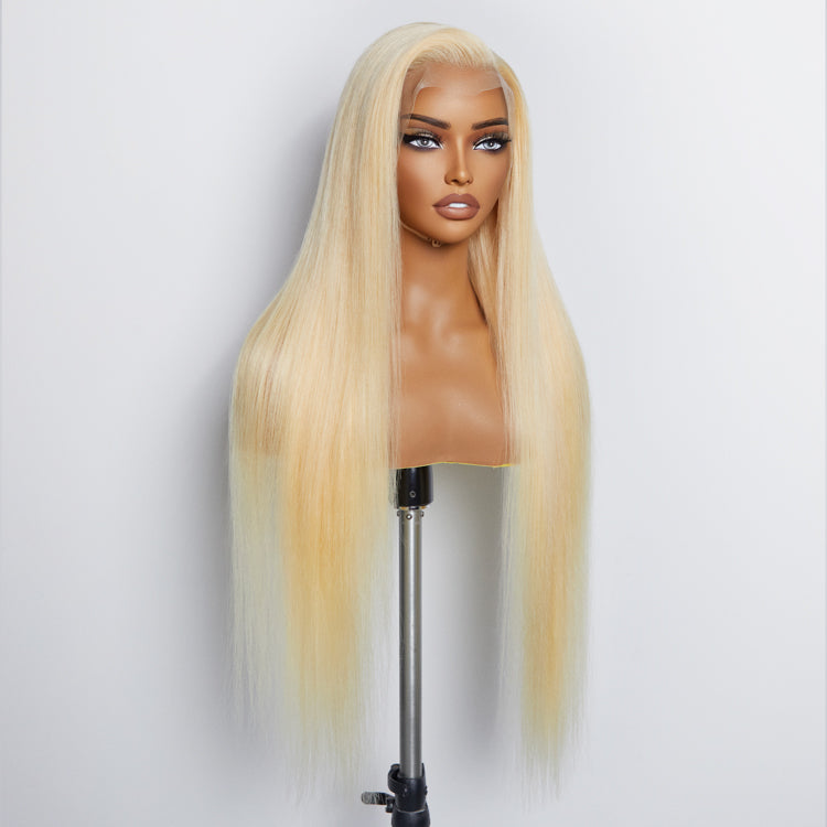 Tedhair 26-30 Inches Pre-Plucked 13"x4" #613 Straight Lace Frontal Wig 200% Density-100% Human Hair