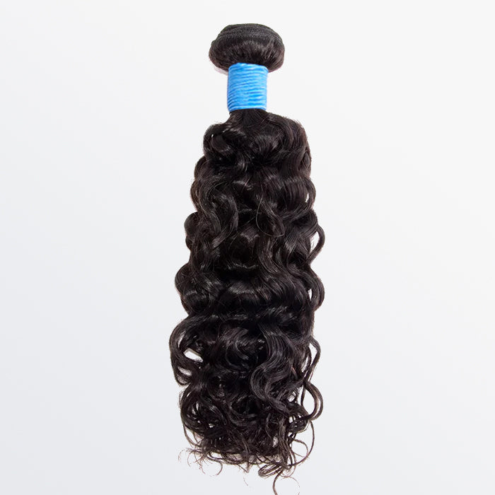 TedHair 10-30 Inch Water Wave Virgin Brazilian Hair #1B Natural Black