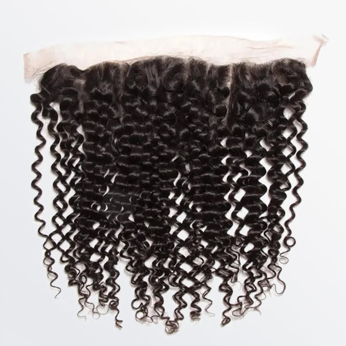TedHair 14-20 Inch 13" x 4" Italy Curly Free Parted Frontal #1B Natural Black