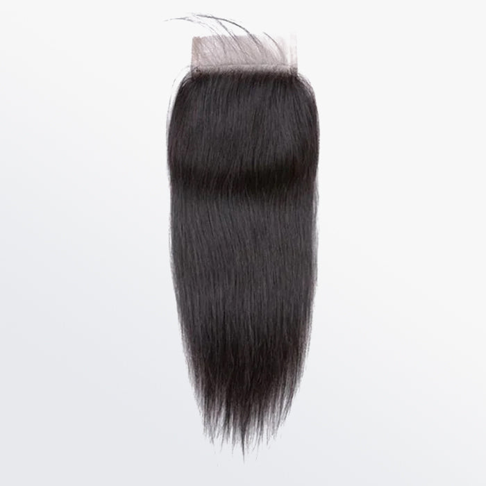 TedHair 14-20 Inch 4" x 4" HD Straight Free Parted Lace Closure #1B Natural Black