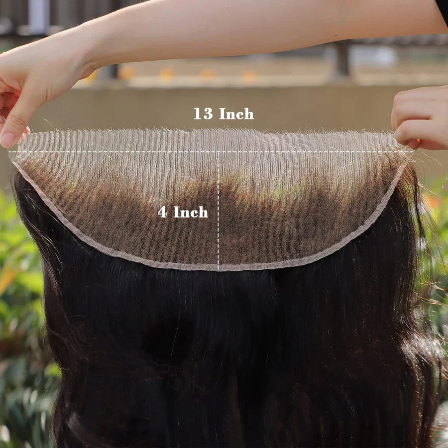 TedHair 14-20 Inch 13" x 4" HD Body Wavy Free Parted Frontal #1B Natural Black