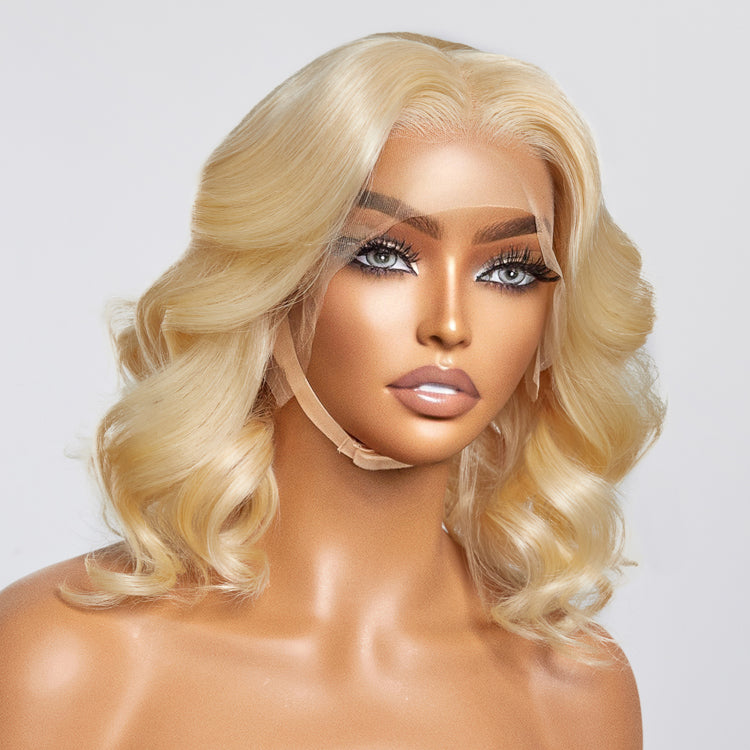 TedHair #613 13x4 Pre-Plucked Lace Front Body Wave Bob Wig 150% Density