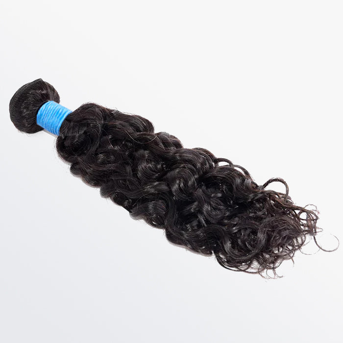 TedHair 10-30 Inch Water Wave Virgin Brazilian Hair #1B Natural Black