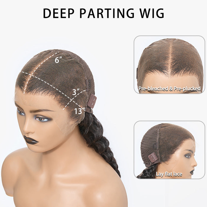 TedHair 180% Density HD 13x6 Full Frontal Lace Wig Deep Wave