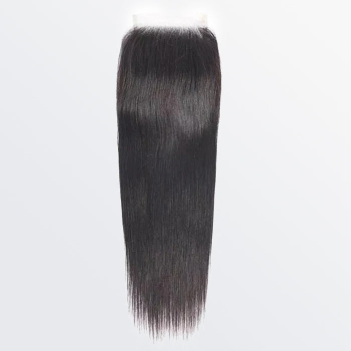 TedHair 14-20 Inch 5" x 5" HD Straight Free Parted Lace Closure #1B Natural Black