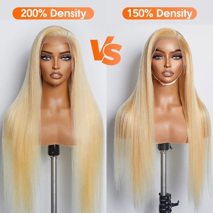 Tedhair 26-30 Inches Pre-Plucked 13"x4" #613 Straight Lace Frontal Wig 200% Density-100% Human Hair
