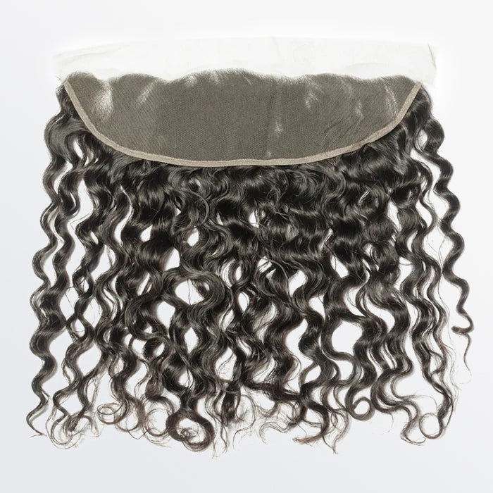 TedHair 14-20 Inch 13" x 4" Natural Wavy Free Parted Frontal #1B Natural Black