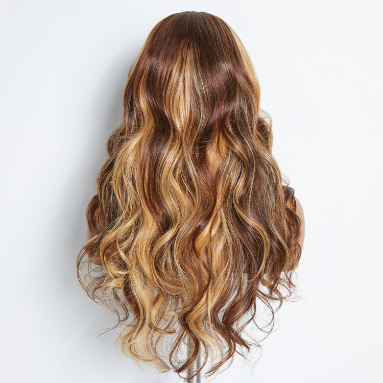 Tedhair 24 Inches 5"x5" Body Wavy Wear & Go Glueless #4/27 Lace Closure Wig-100% Human Hair