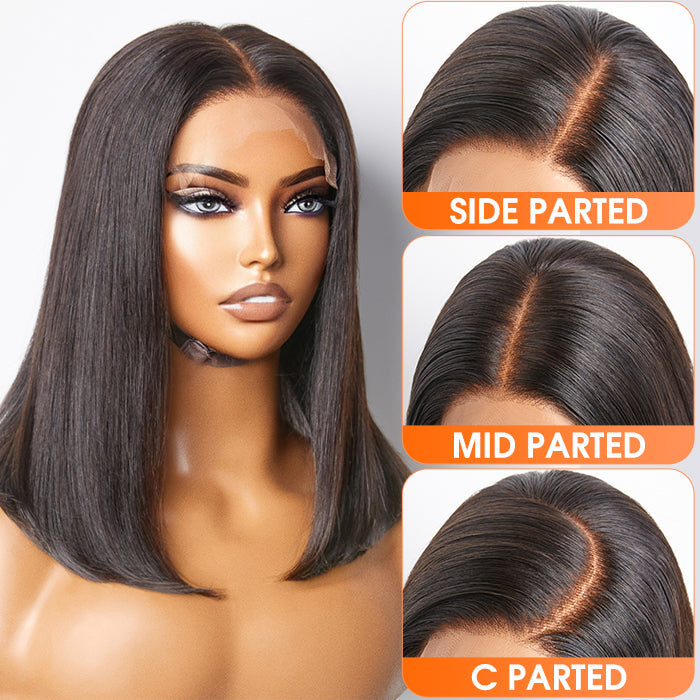 TedHair 5x5 Glueless Lace Closure Bob Wig 150% Density Straight