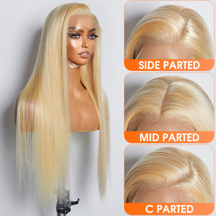 Tedhair 16-30 Inch Pre-Plucked 13"x4" #613 Straight Lace Frontal Wig 150% Density