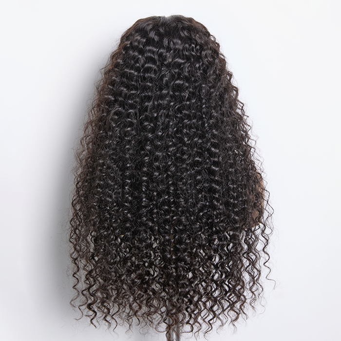 TedHair 18-26inch #1B Deep Wavy 5x5 HD Front Lace Wig 180% Density