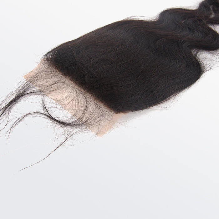 TedHair 12-20 Inch 5" x 5" Body Wavy Free Parted Lace Closure #1B Natural Black