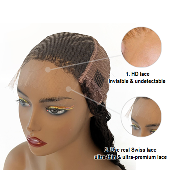TedHair 5x5 HD Glueless Lace Closure Wig Straight 180% Density