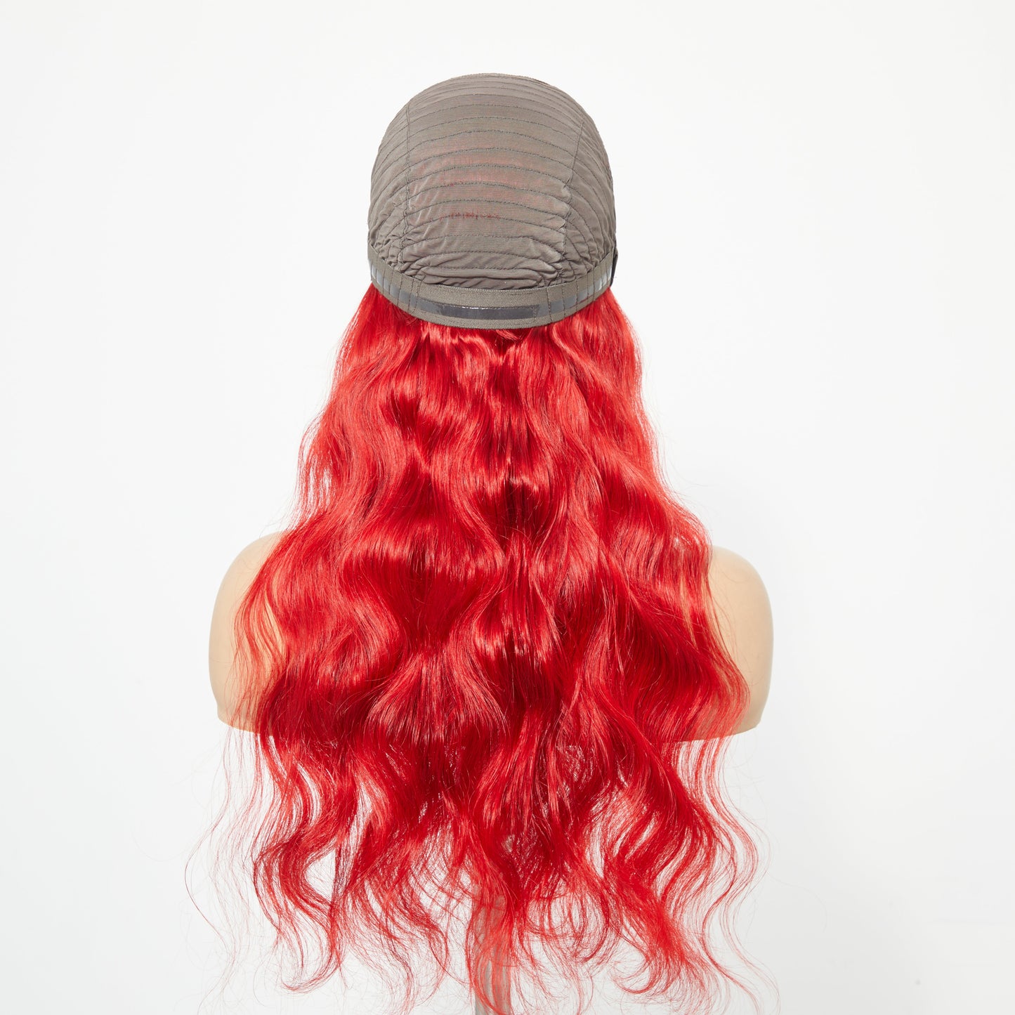 Tedhair 24 Inches 5"x5" Body Wavy Wear & Go Glueless #Red Lace Closure Wig-100% Human Hair