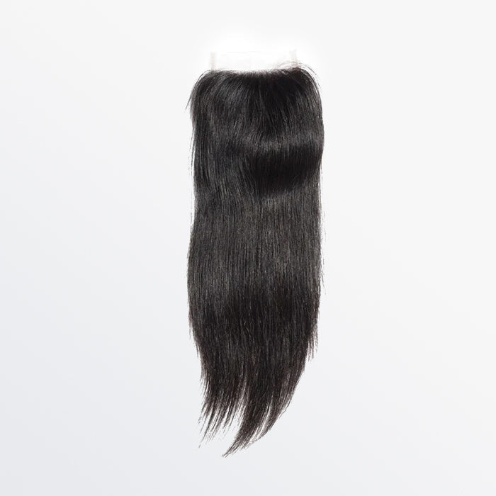 TedHair 12-20 Inch 4.5" x 4.5" Upgrade Straight Free Parted Lace Closure #1B Natural Black