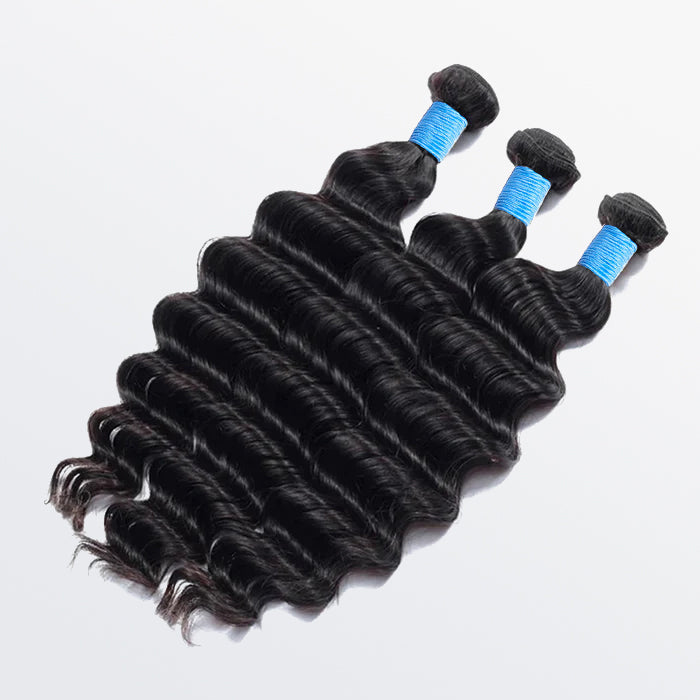TedHair 12-26 Inch Loose Deep Virgin Brazilian Hair #1B Natural Black
