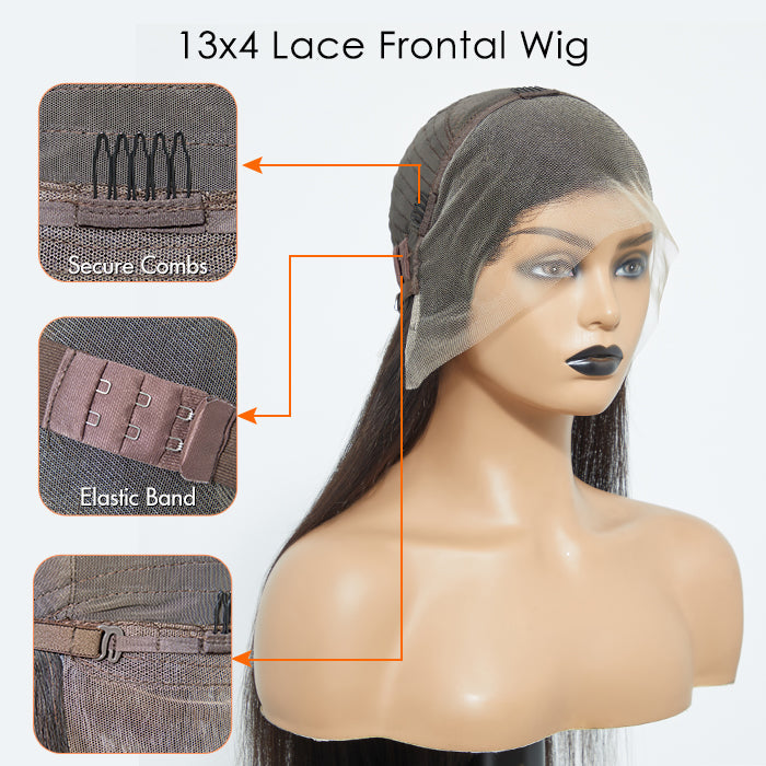 TedHair 200% Density 13x4 Full Frontal Lace Wig Straight