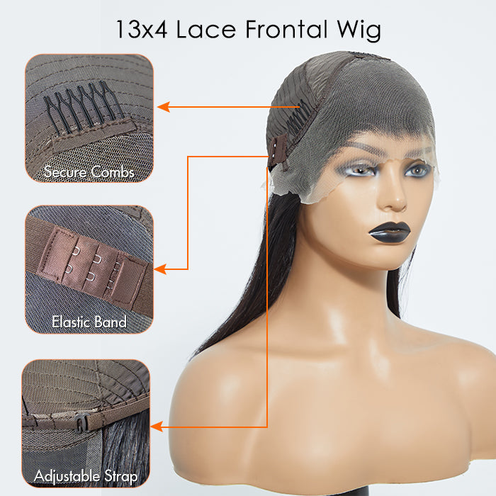 TedHair Pre-Plucked 13x4 Lace Front Straight Bob Wig 150% Density