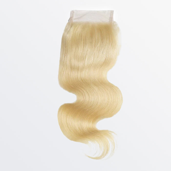 TedHair 12-20 Inch 4" x 4" Body Wavy Free Parted 12A #613 Lace Closure