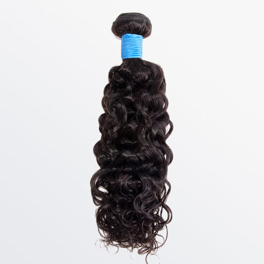 TedHair 10-30 Inch Water Wave Virgin Brazilian Hair #1B Natural Black