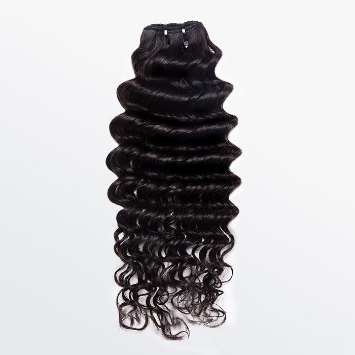 TedHair 18-30 Inches Raw Vietnam Hair Bundles Deep Wavy #1B Natural Black