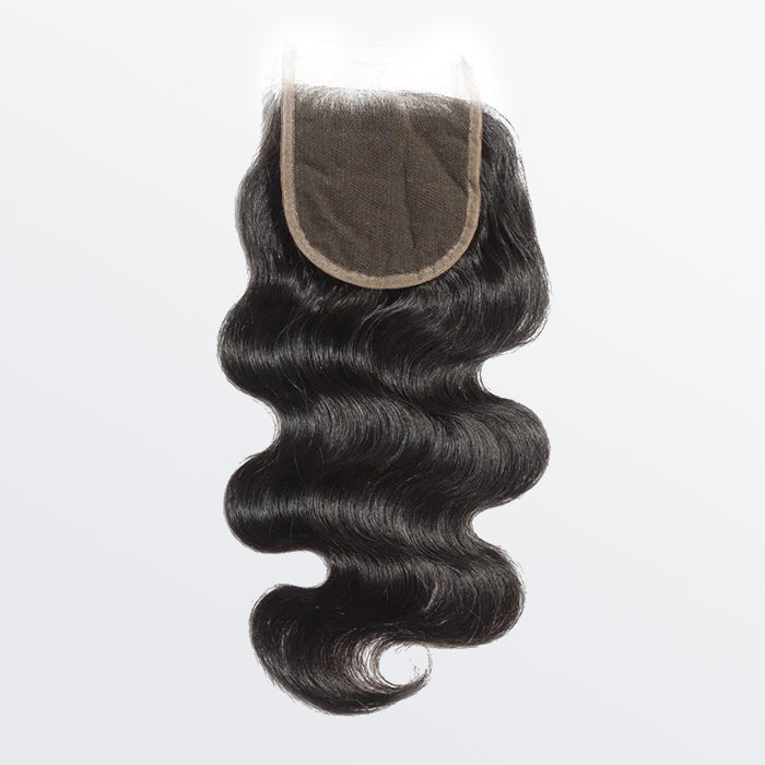 TedHair 12-20 Inch 4.5" x 4.5" Upgrade Body Wavy Free Parted Lace Closure #1B Natural Black
