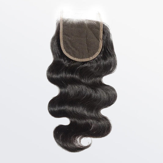TedHair 12-20 Inch 4.5" x 4.5" Upgrade Body Wavy Free Parted Lace Closure #1B Natural Black