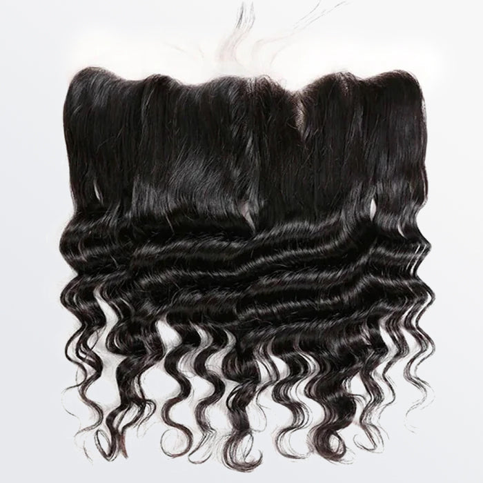 TedHair 14-20 Inch 13" x 4" Deep Wavy Free Parted Frontal #1B Natural Black