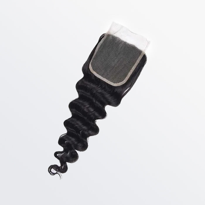 TedHair 12-20 Inch 4" x 4" Loose Deep Free Parted Lace Closure #1B Natural Black