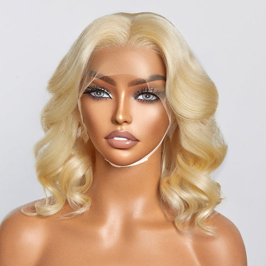 TedHair #613 13x4 Pre-Plucked Lace Front Body Wave Bob Wig 150% Density