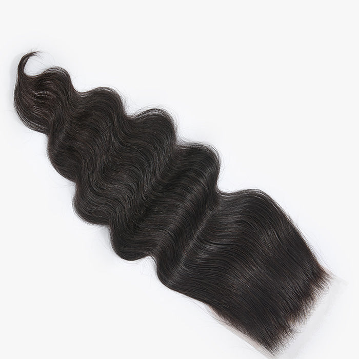 TedHair 14-18 Inch Upgrade 2.0 5" x 5" HD Body Wavy Free Parted Lace Closure #1B Natural Black