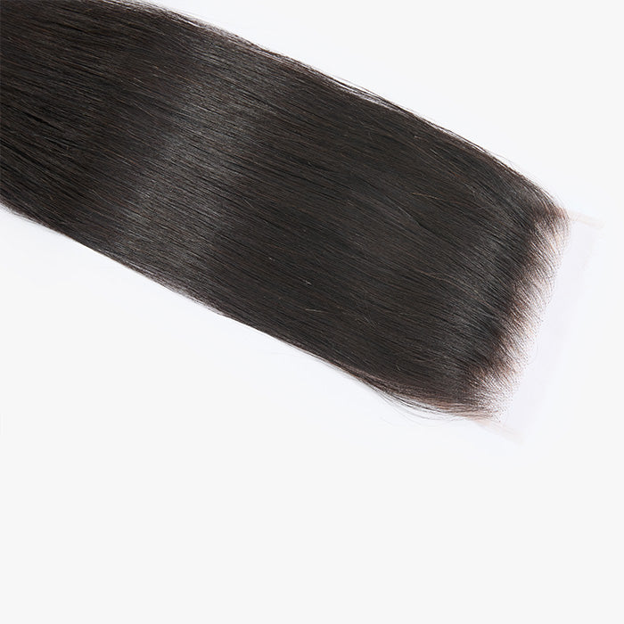 TedHair 14-18 Inch Upgrade 2.0 5" x 5" HD Straight Free Parted Lace Closure #1B Natural Black