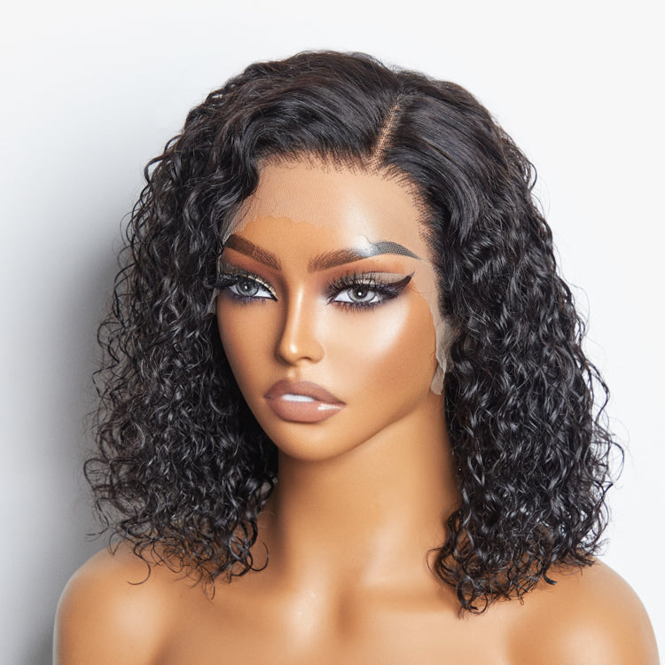 TedHair Pre-Plucked 13x4 Lace Front Water Wave Bob Wig 150% Density