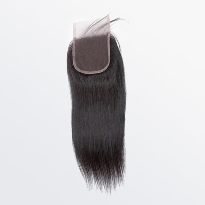 TedHair 14-20 Inch 4" x 4" HD Straight Free Parted Lace Closure #1B Natural Black