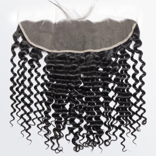 TedHair 14-20 Inch 13" x 4" Italy Curly Free Parted Frontal #1B Natural Black