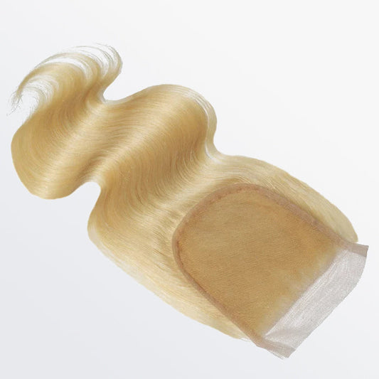 TedHair 12-20 Inch 4" x 4" Body Wavy Free Parted 12A #613 Lace Closure