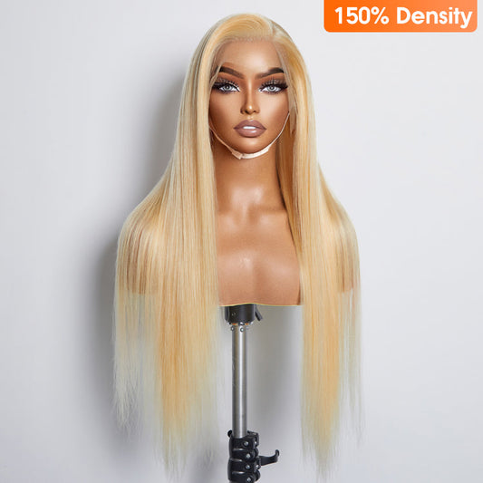 Tedhair 16-30 Inch Pre-Plucked 13"x4" #613 Straight Lace Frontal Wig 150% Density