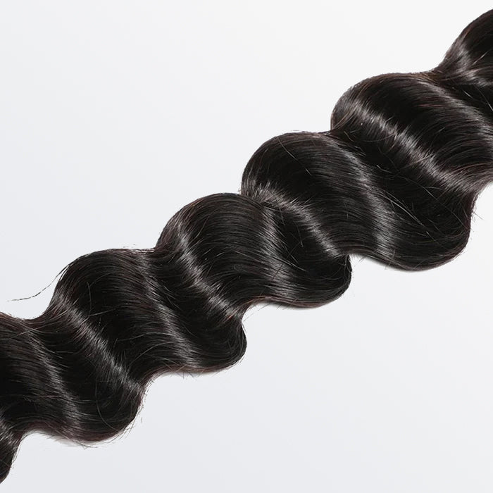 TedHair 12-26 Inch Loose Deep Virgin Brazilian Hair #1B Natural Black