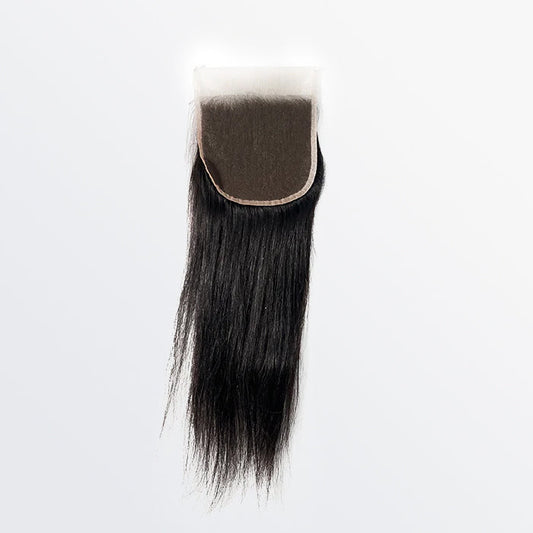 TedHair 12-20 Inch 5" x 5" Straight Free Parted Lace Closure #1B Natural Black