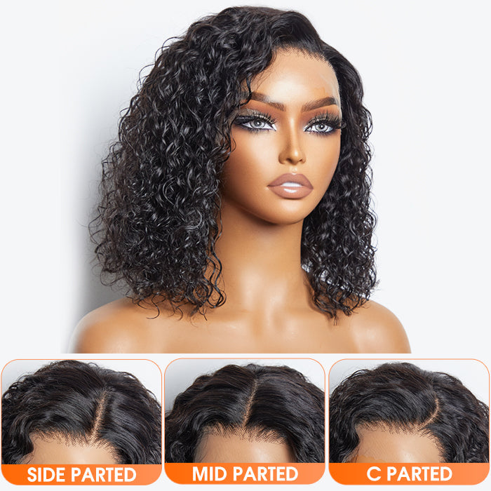 TedHair Pre-Plucked 13x4 Lace Front Water Wave Bob Wig 150% Density
