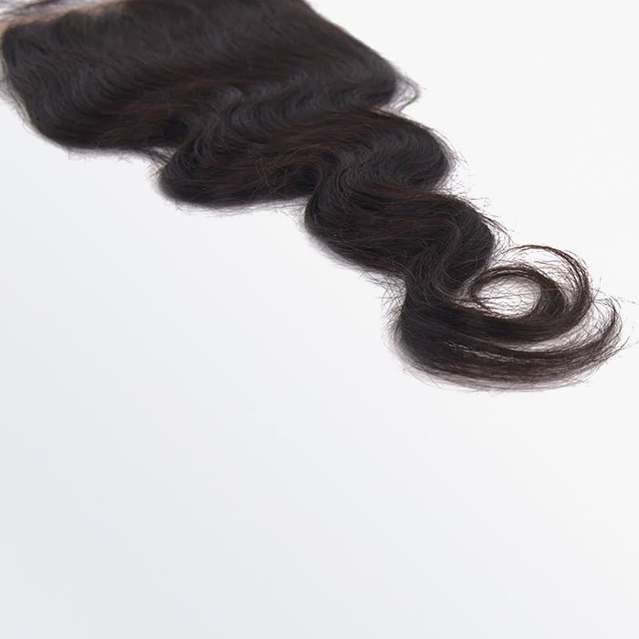 TedHair 12-20 Inch 5" x 5" Body Wavy Free Parted Lace Closure #1B Natural Black