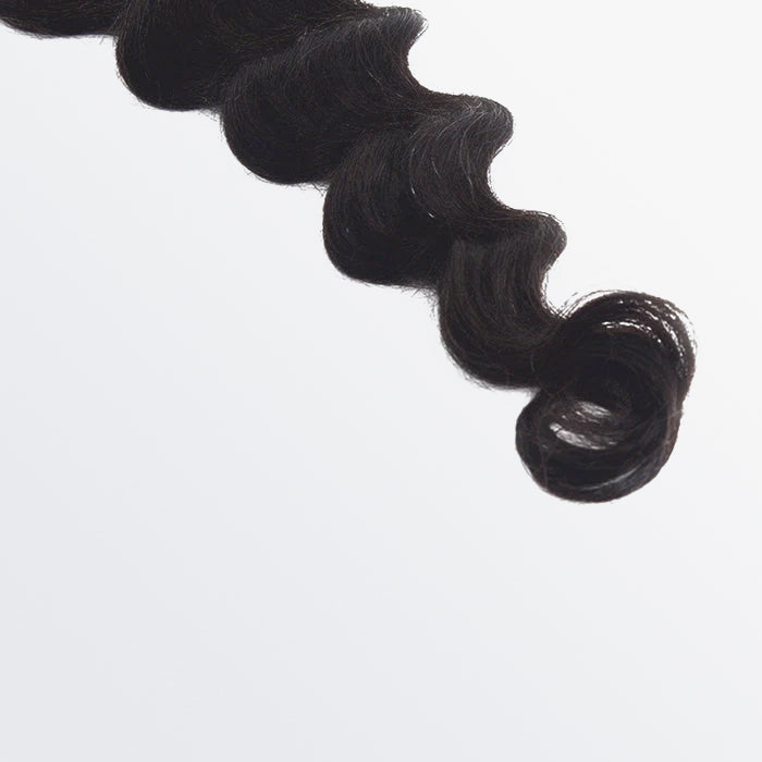 TedHair 12-20 Inch 4" x 4" Ocean Wavy Free Parted Lace Closure #1B Natural Black